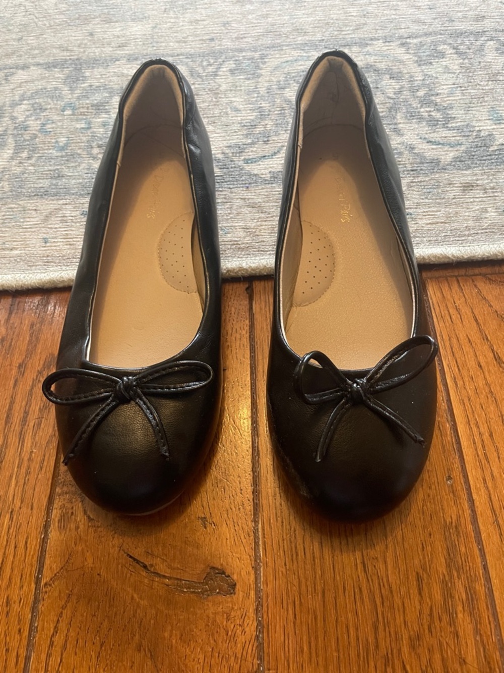 Black Ballet Flats with Bow